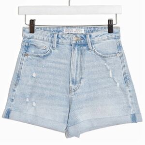 Stradivarius - Mom Slim High Rise Jean Shorts